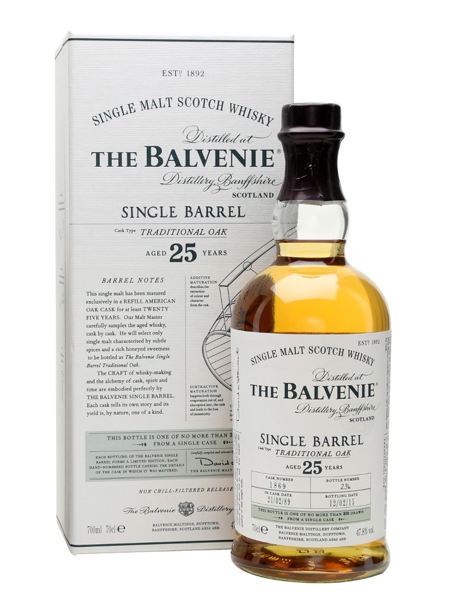 Balvenie 25-Year-Old Single Barrel Traditional Oak Single Malt