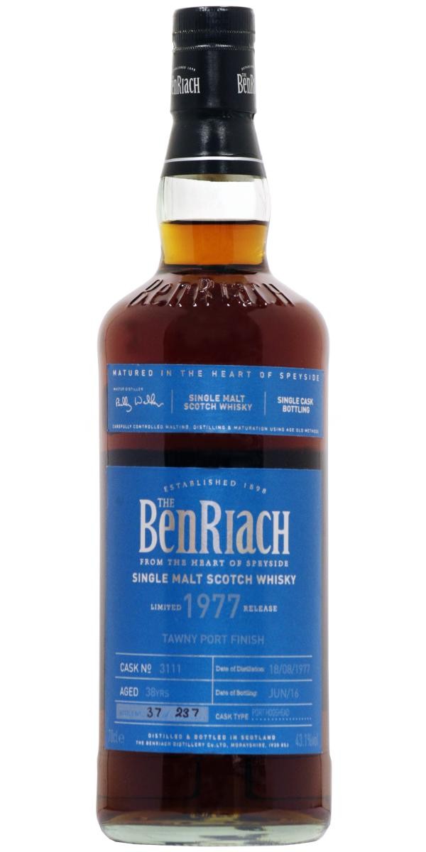 BenRiach 38 Year 1977 (Cask# 3111)
