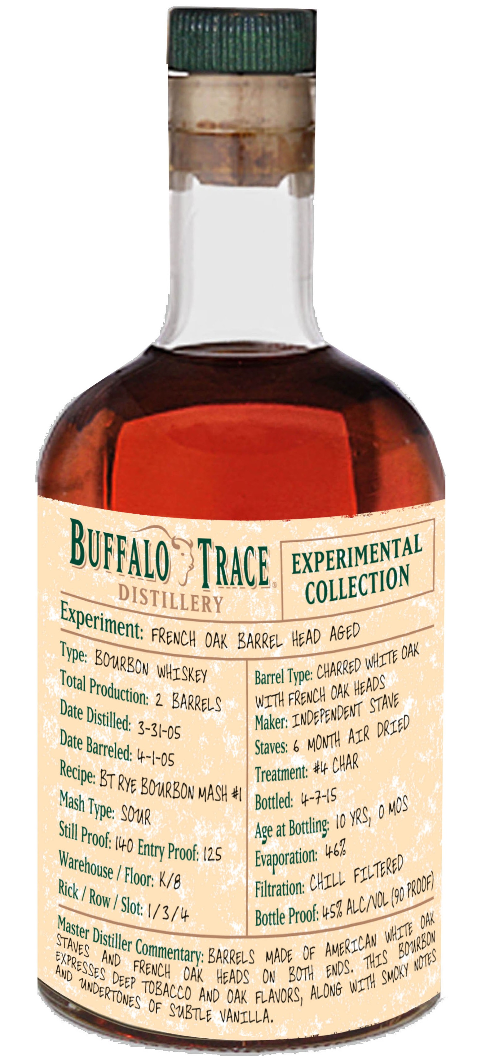 Buffalo Trace Experimental Collection French Oak Head Aged Bourbon