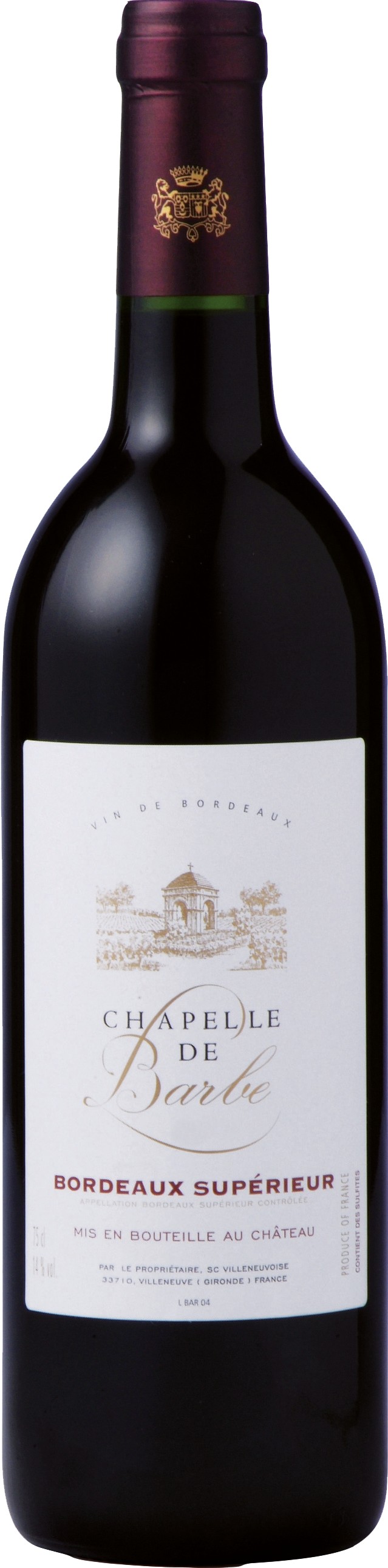 Chapelle de Barbe Bordeaux Superieur