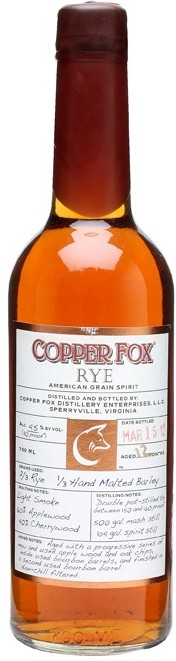 Copper Fox Rye Whiskey