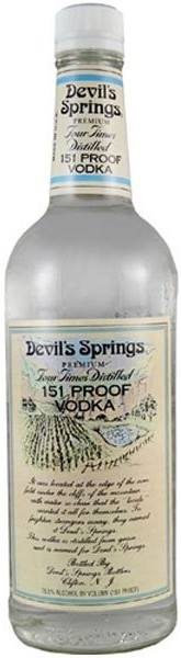 Devil's Springs 151 Proof Vodka
