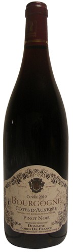 Domaine Sorin de France Bourgogne Cotes d'Auxerre Pinot Noir 2011