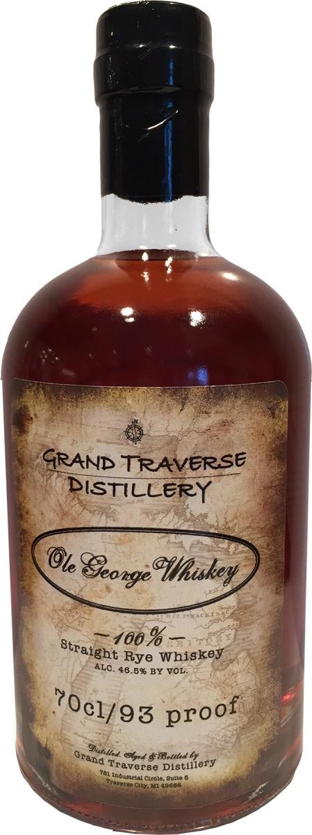 Grand Traverse Distillery Ole George Straight Rye Whiskey