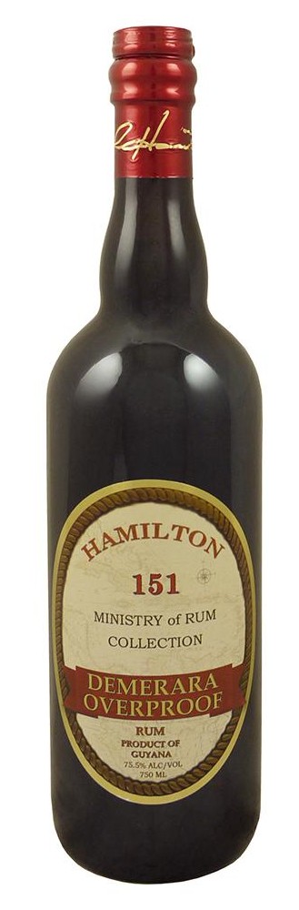 Hamilton Demerara 151 Overproof Rum