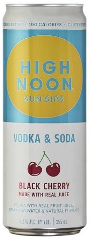 High Noon Sun Sips Black Cherry Vodka & Soda