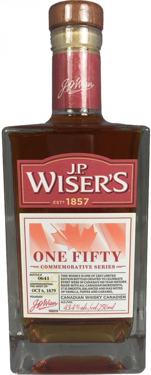 J.P Wiser's One Fifty Commemorative Series
