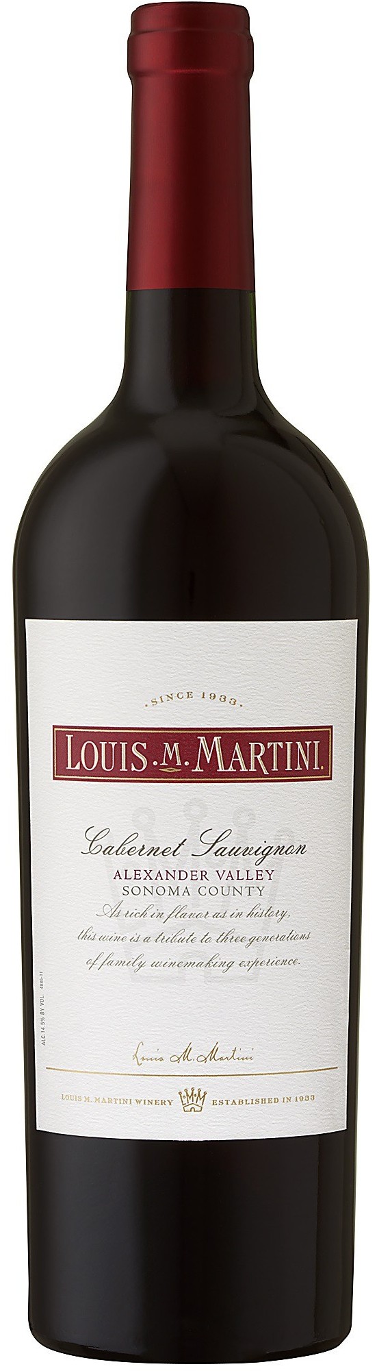 Louis Martini Sonoma Cabernet Sauvignon 2012