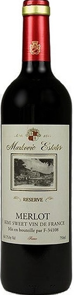 Markovic Estates Semi Sweet Merlot