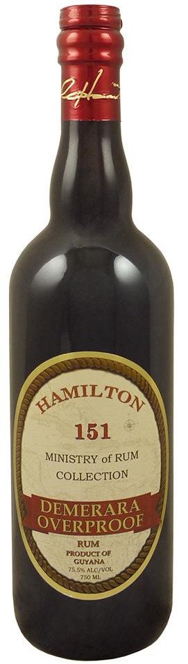 Ministry Of Rum Hamiliton 151 Demerara Overproof
