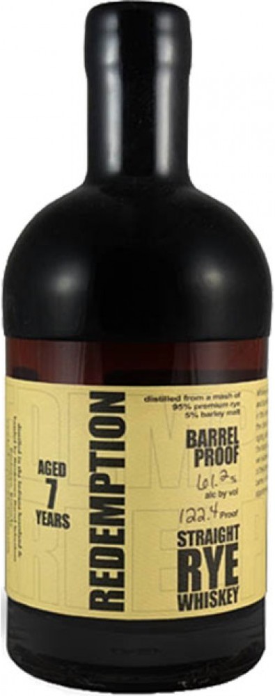 Redemption Barrel Proof 6 Year Straight Rye