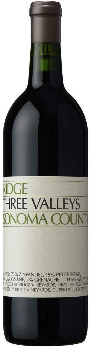 Ridge Three Valleys Zinfandel 2018