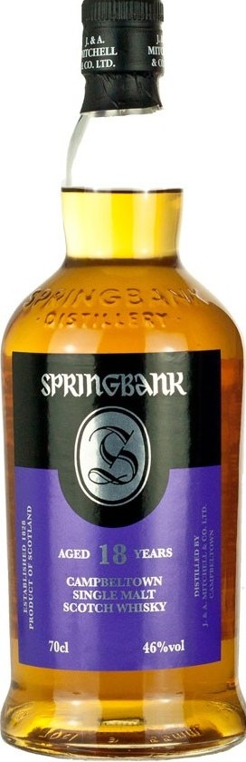 Springbank 18 Year Old Single Malt Whiskey 750mL