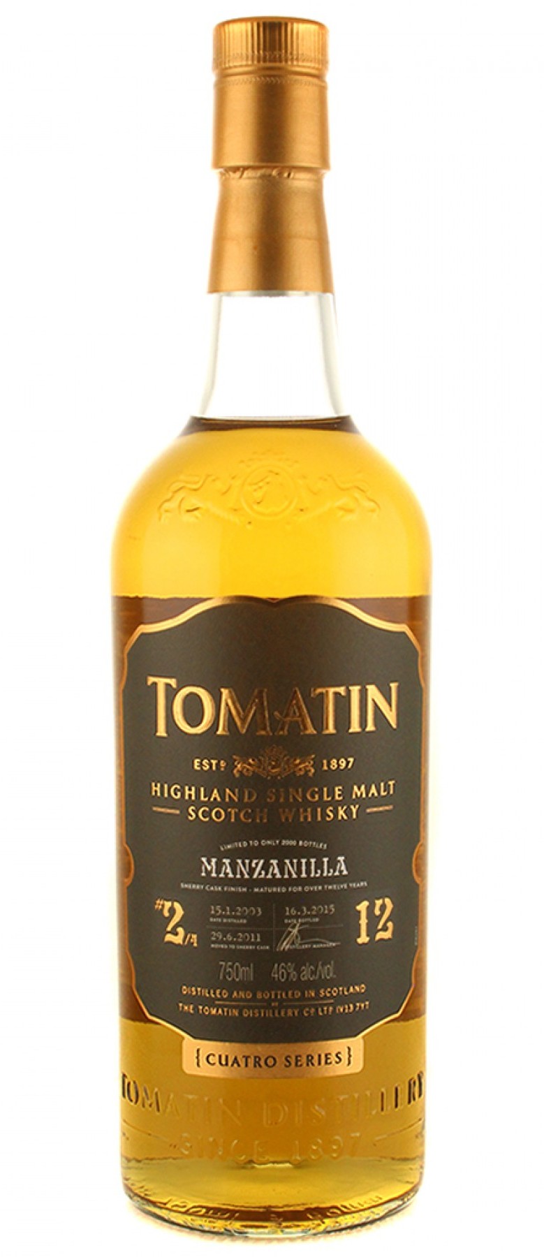 Tomatin Cuatro Series 2 Manzanilla 12 Year