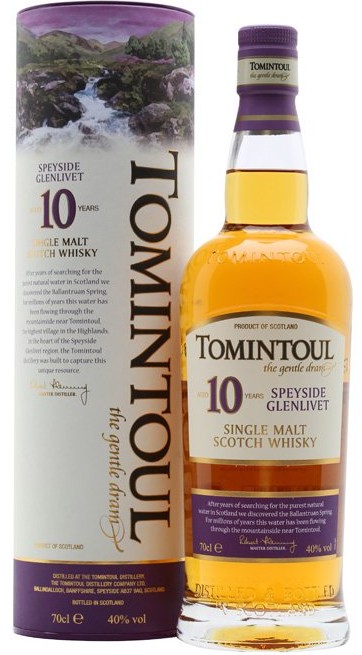 Tomintoul 10 Year Old Whiskey