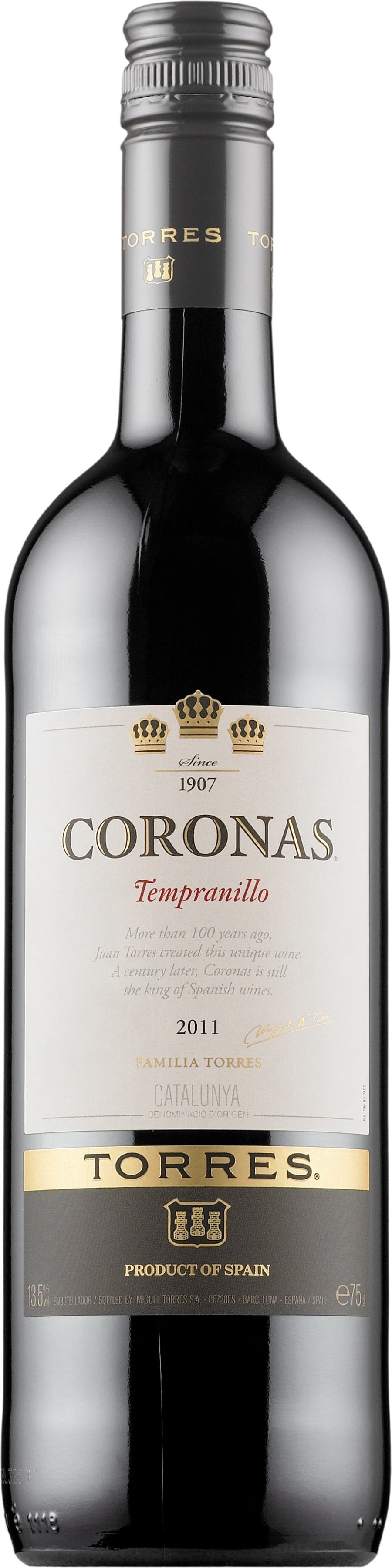 Torres Coronas Tempranillo, Catalunya